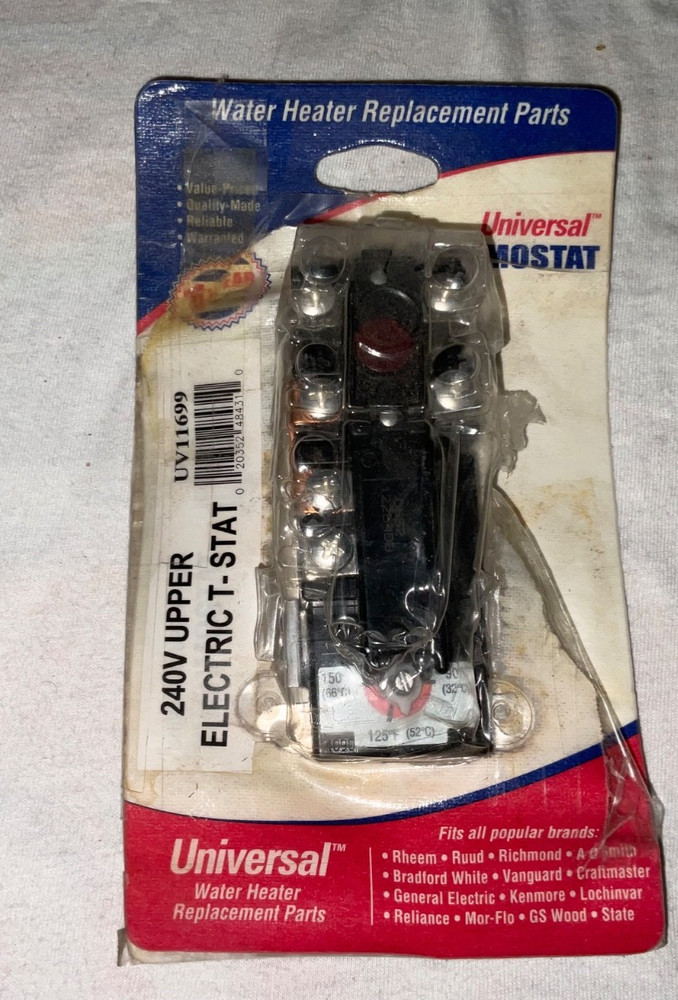 Rheem Universal Electric T-Stat 240V Upper UV11699 Replacement Fits Popular Bran