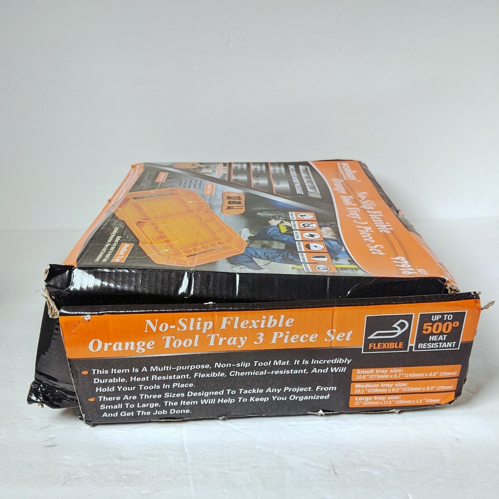 HORUSDY 3PC Large Non-Slip Flexible Tool Tray | Tool Organizer | Tool Storage |