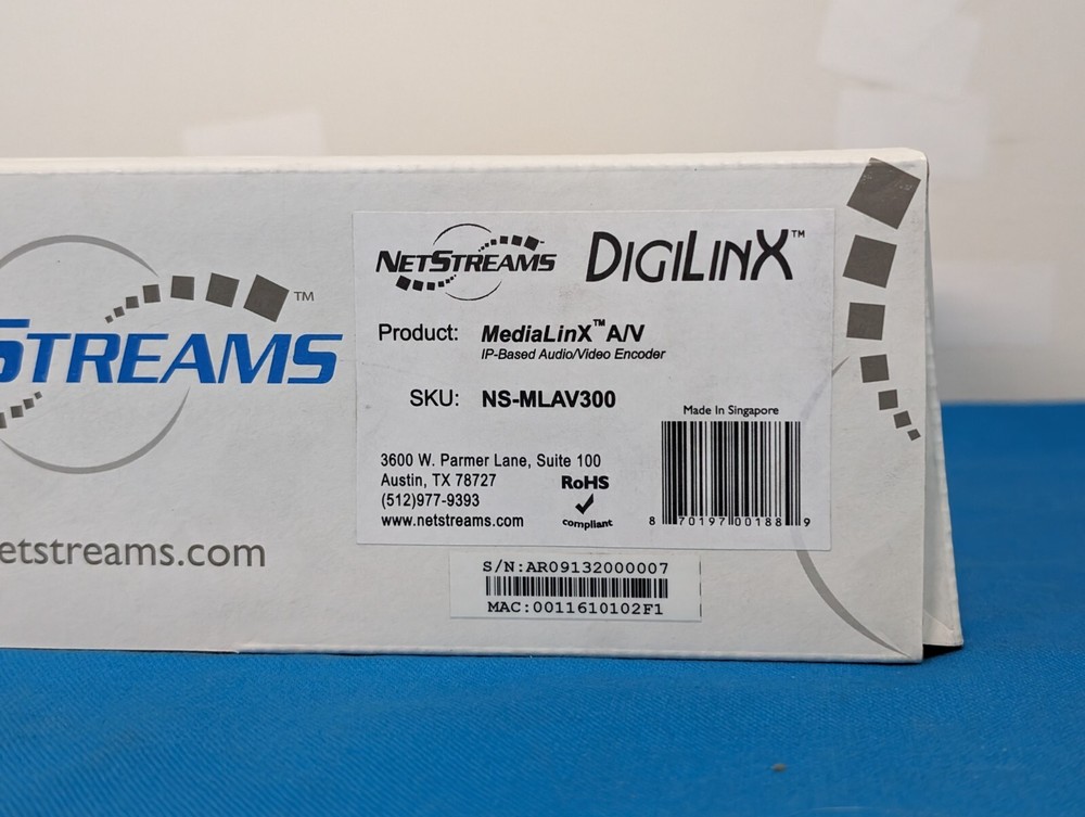NetStreams MediaLinX NS-MLAV300 IP-Based Audio Video Encoder