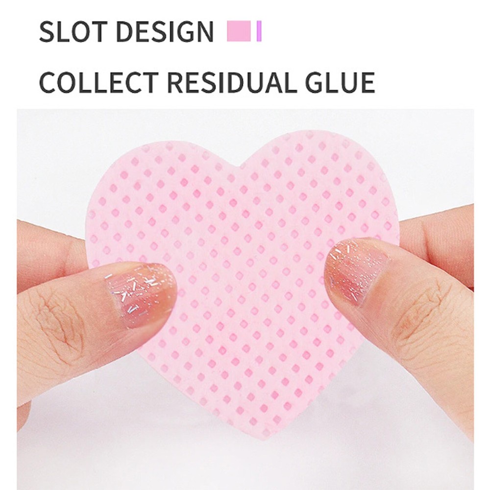 600Pcs Multi-functional Gentle Heart Shaped Cotton Pads Makeup Gadget Accessory