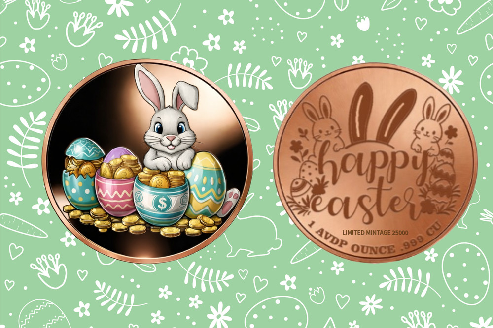 Easter Treasure Hunt 1 oz Proof Colorized Copper