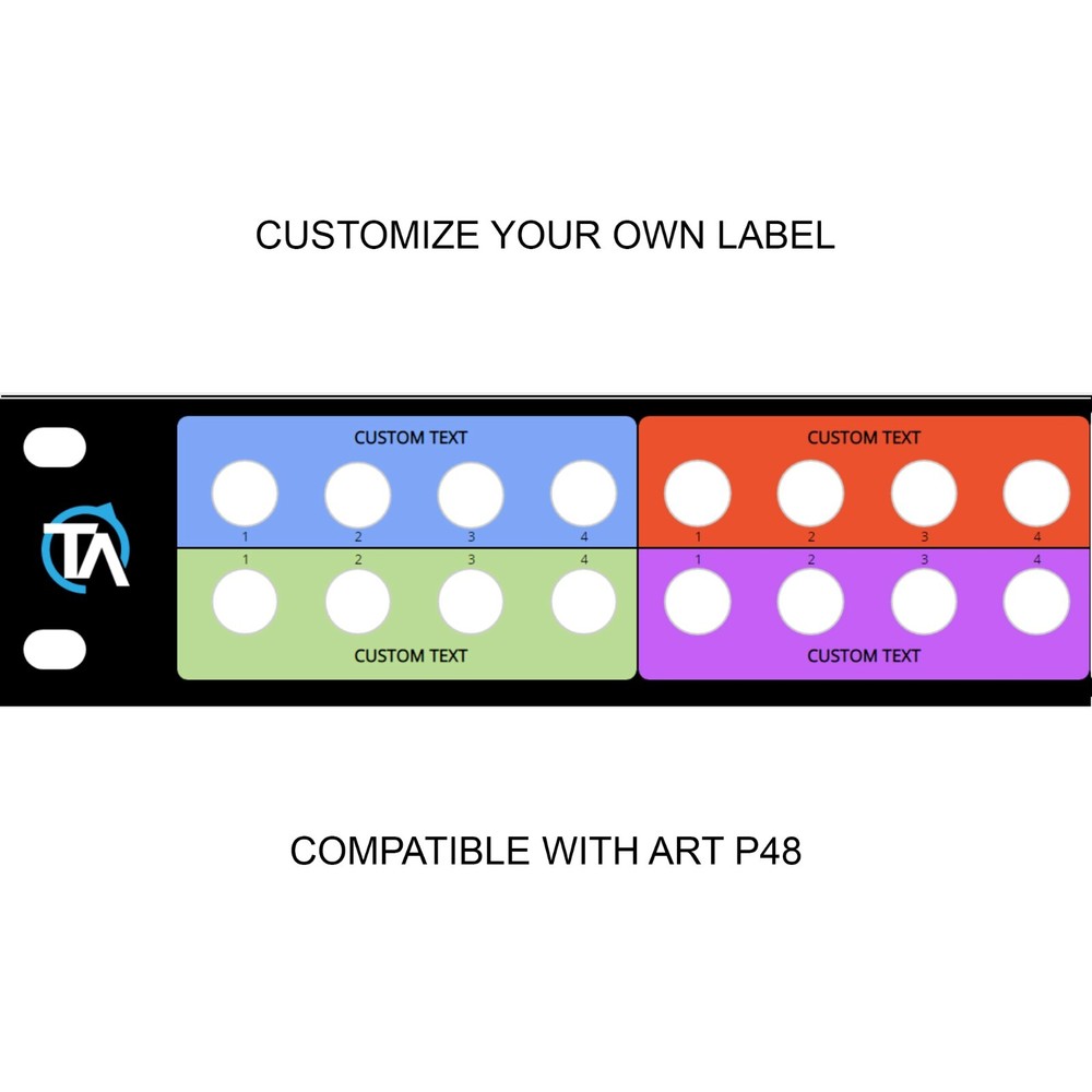 Custom Patchbay label compatible with ART P48