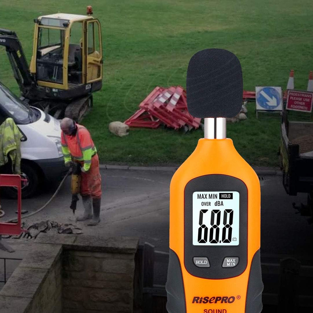 Decibel Meter, ® Digital Sound Level Meter 30 – 130 Db Audio Noise Measure Devic