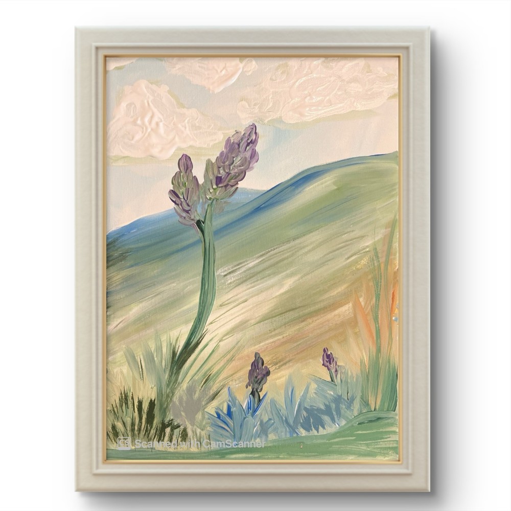 BLESSED#1202 Landscape Fields 11x14 Original Canvas Abstract Art