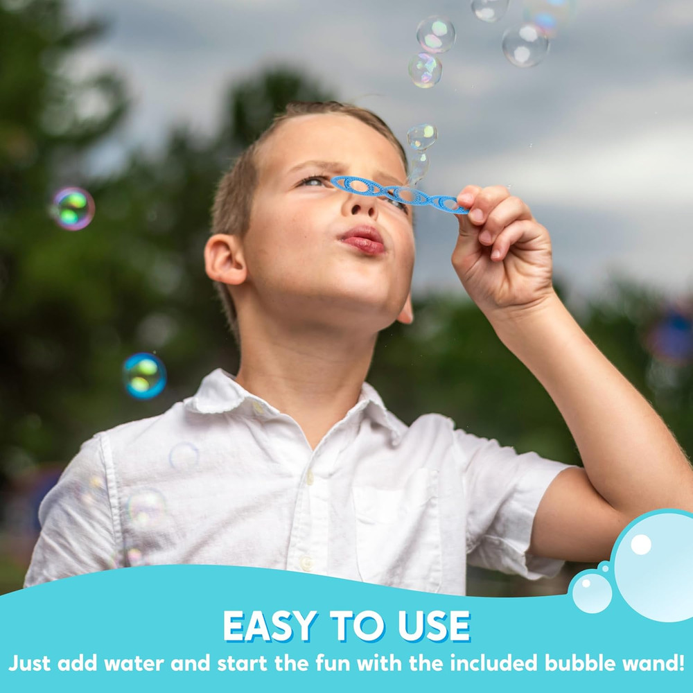 128oz Bubble Solution Refill with Wand Concentrate for Machines Toys Easter Fun!