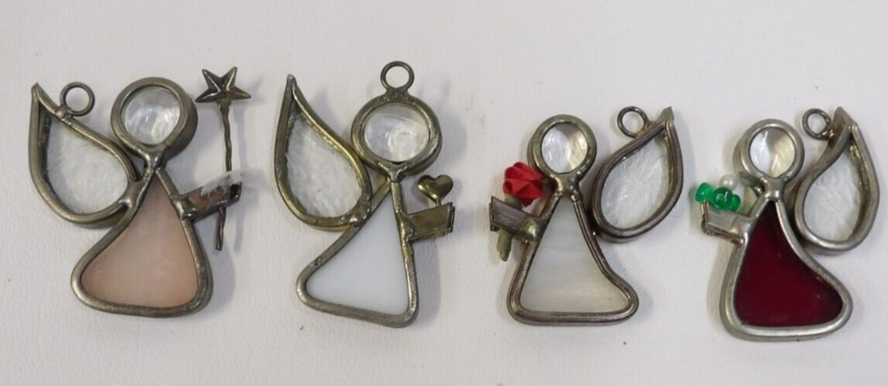 4 Glass Window Suncatchers - Assorted Angels