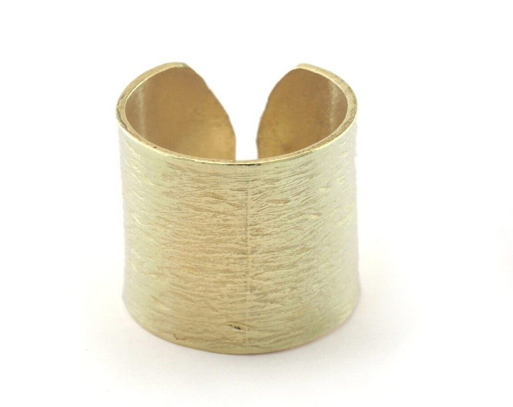 Brushed Adjustable Ring Raw brass 20mm (18mm 7.5US inner size) 3332  ring20