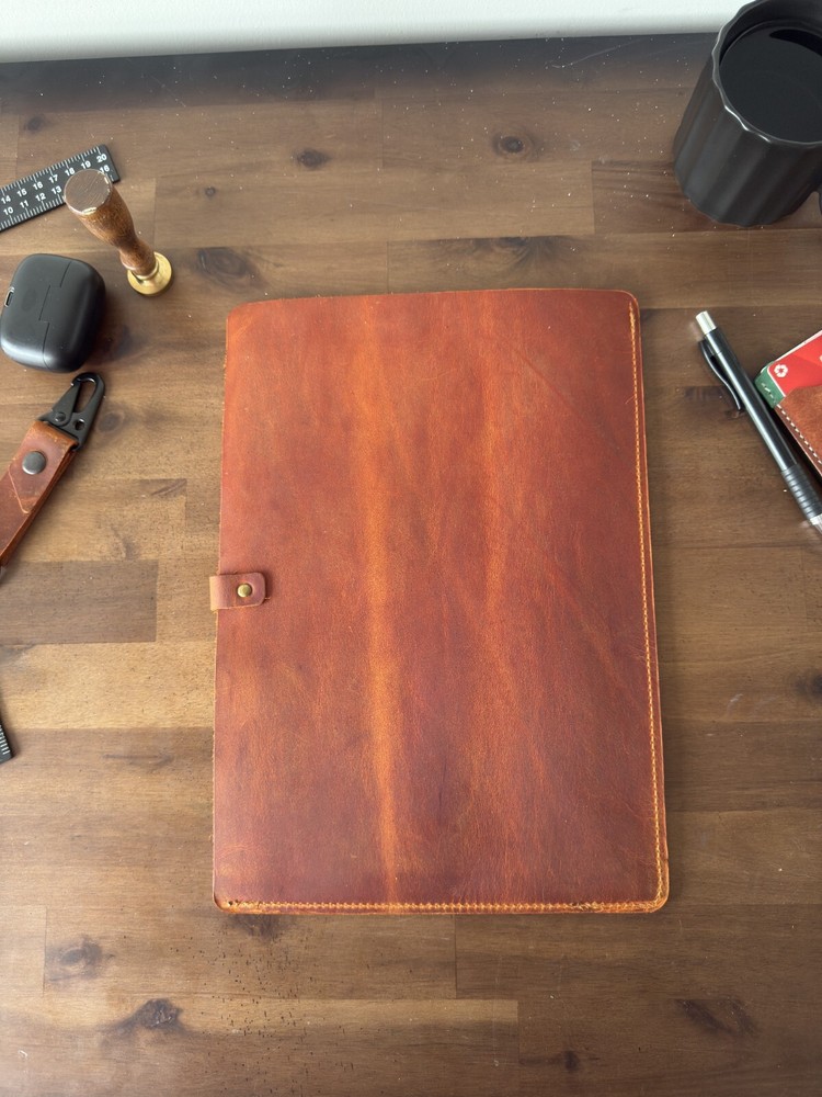 Handmade Leather Document Holder – Personalized Folder