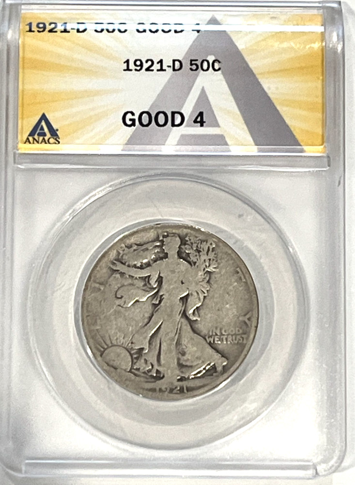 1921-D Walking Half : ANACS G4