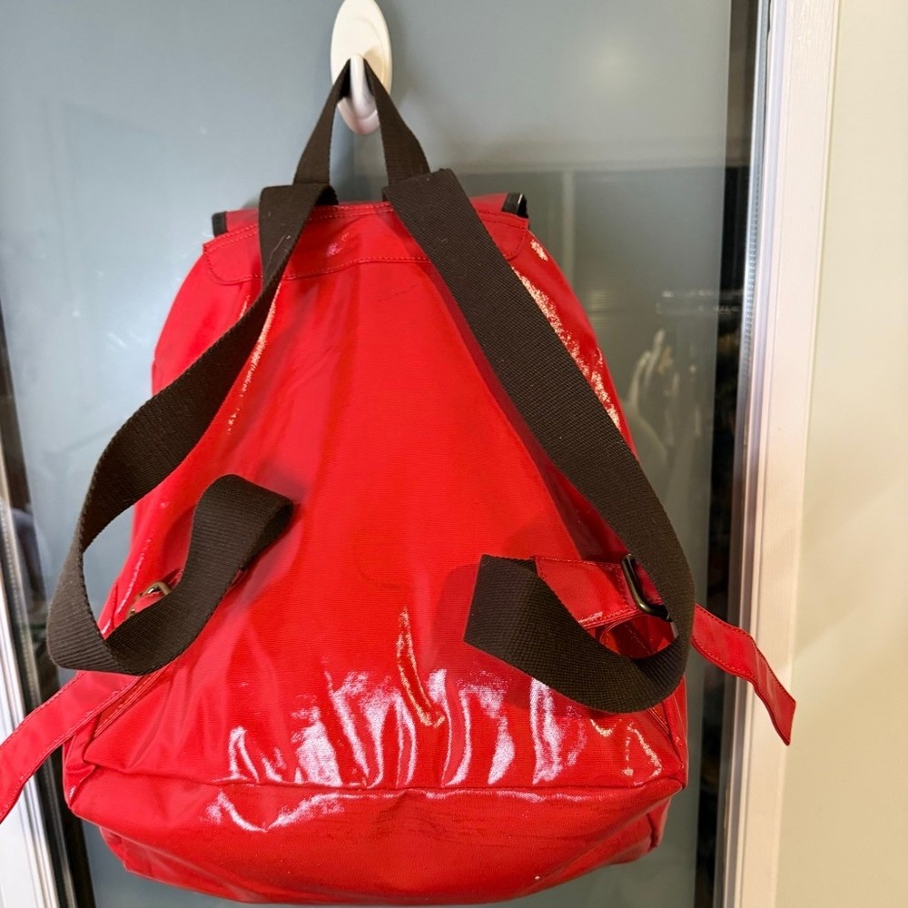 BODEN Backpack Red Coated Canvas