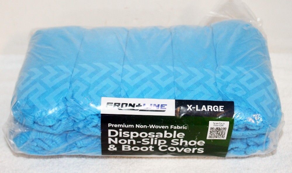 FrontLine 100 Pack Non-Slip Disposable Shoe / Boot Covers X-Large Booties