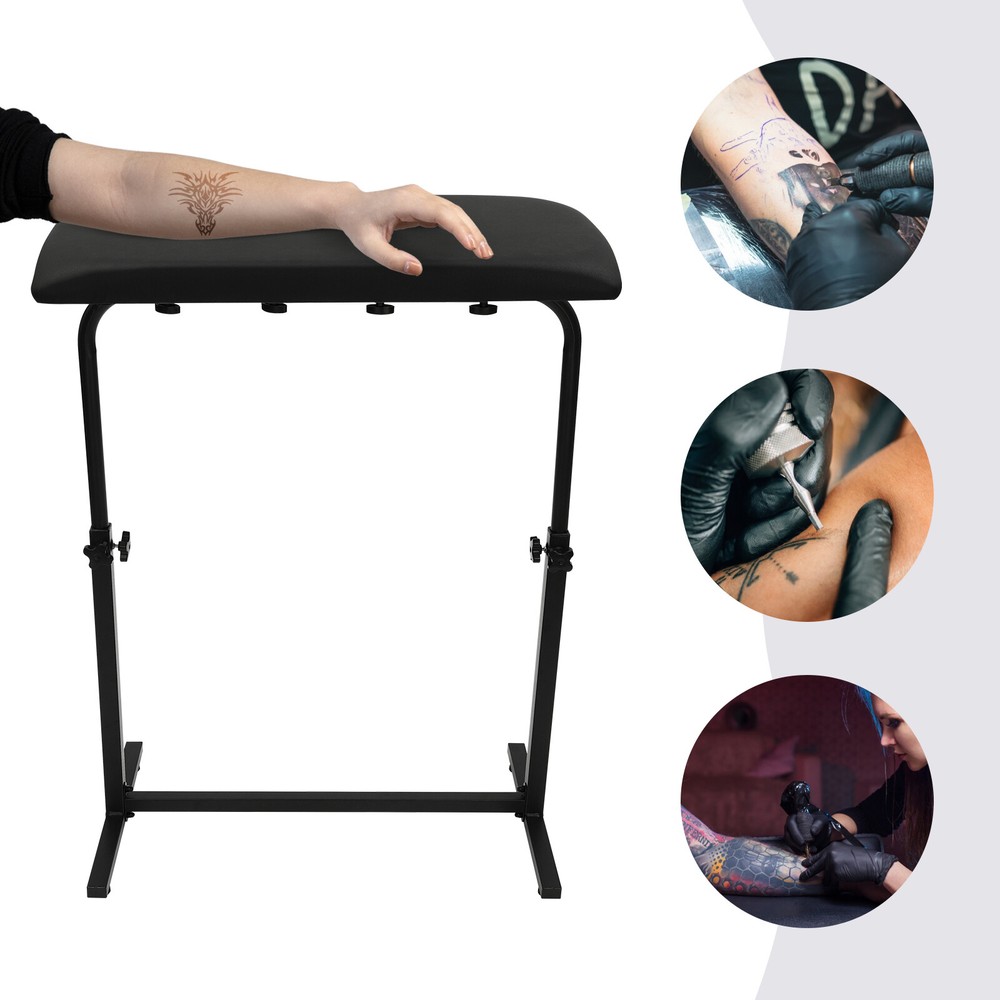 Arm Rest Bracket Adjustable Height Tattoo Armrest with 340 ° Rotatable Panel