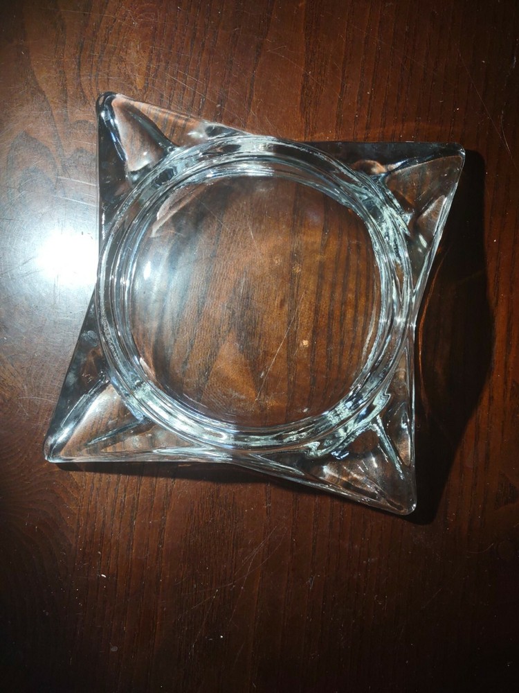 Clear Ashtray 6 Inches