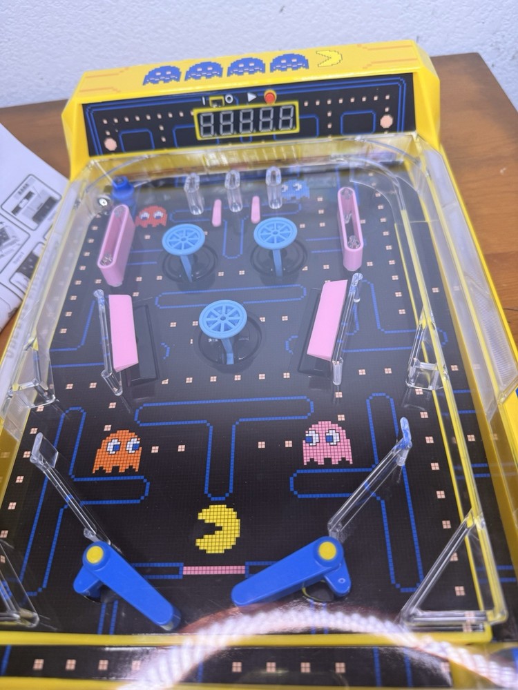 Electronic Arcade Pinball Pac-Man Edition Desktop Game Tested Fun