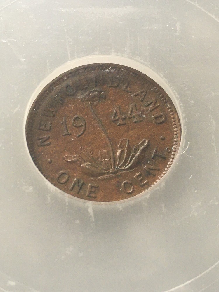 1944c ICG Graded Newfoundland, ¢1 Cent**MS-62**