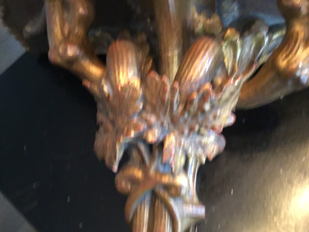 AUTHENTIC CIRCA 1875 ROCOCO? WALL BRACKETS / PAIR ANTIQUE DISPLAY SHELVES WOW!