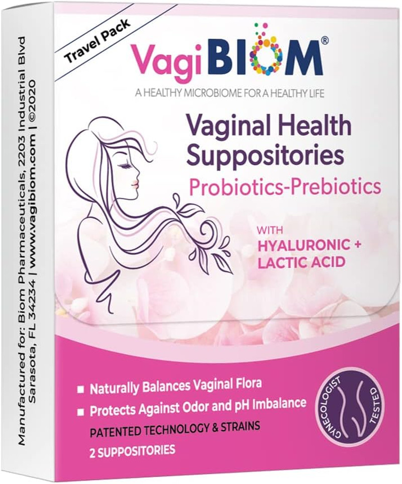 Probioitc Suppository Convenient Travel Pack with 2 Suppositories: Microbiome Fl