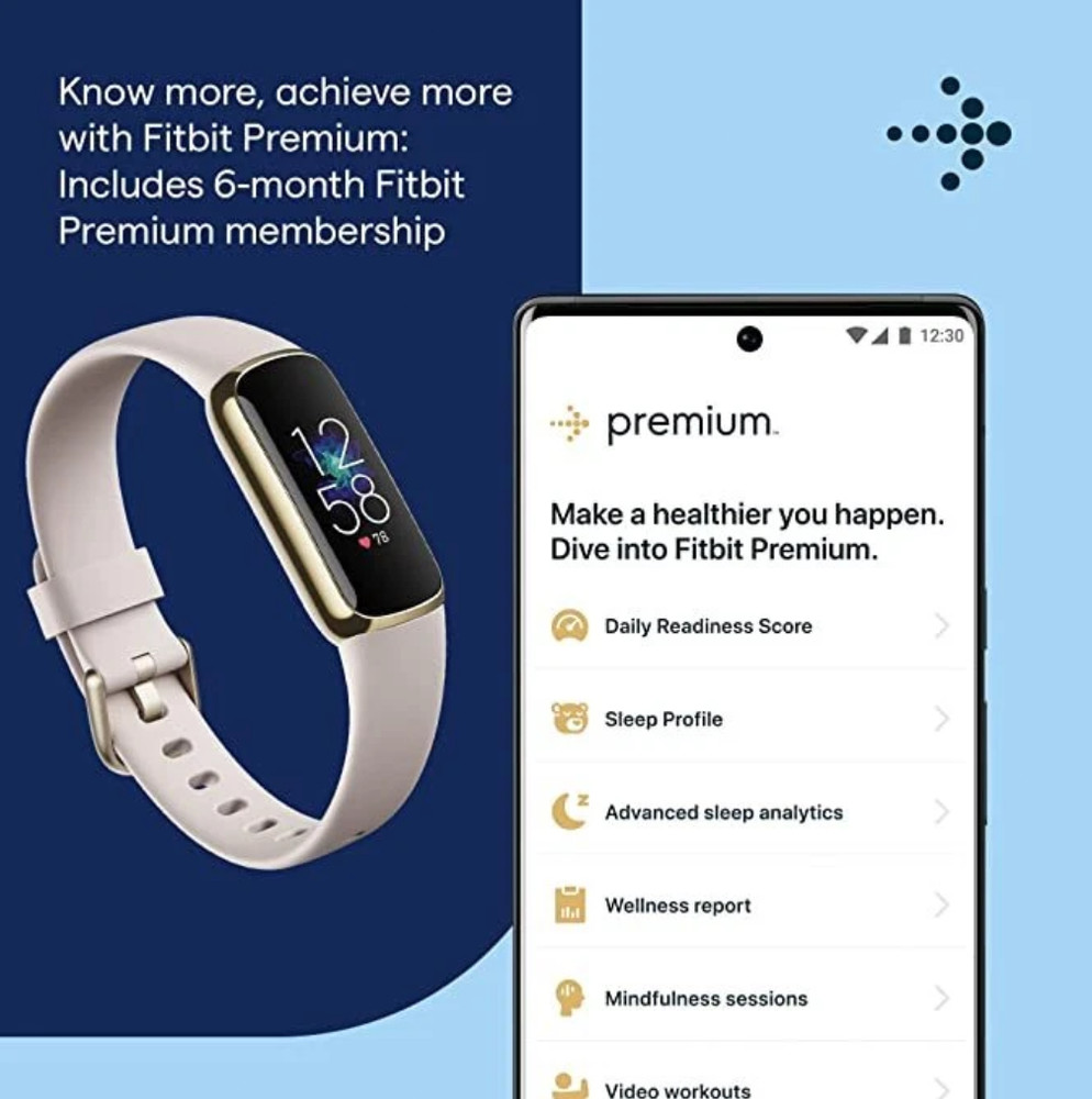 Fitbit Luxe Activity Tracker 19.30mm - FB422GLWT (White)