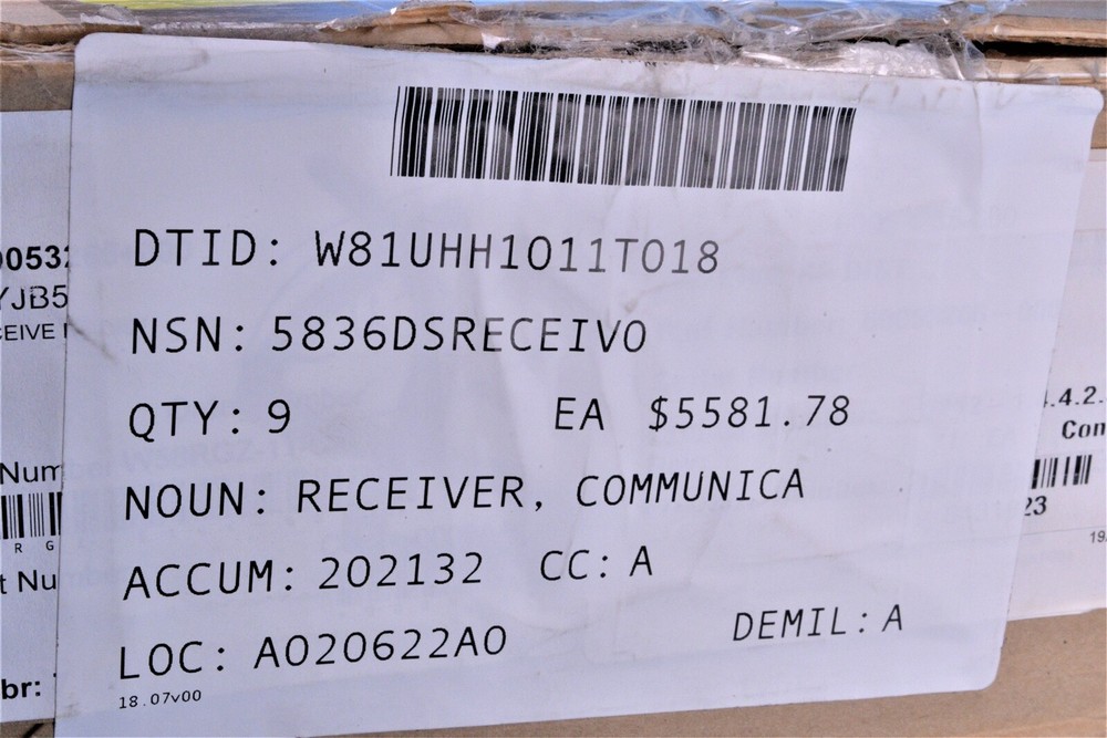 General Atomics RF Microwave Distribution Receiver Aircraft Avionics