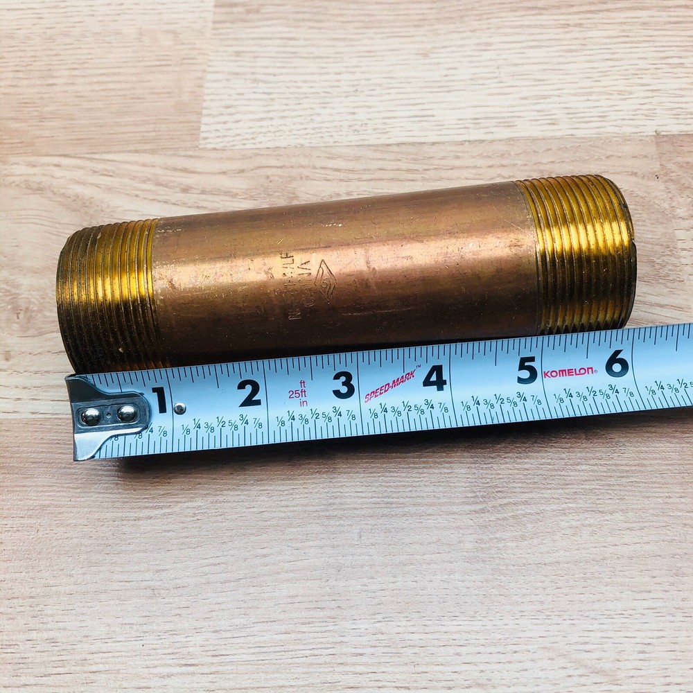UNBRANDED THREADED 1-1/2" 6 " RED COPPER PIPES NIPPLES
