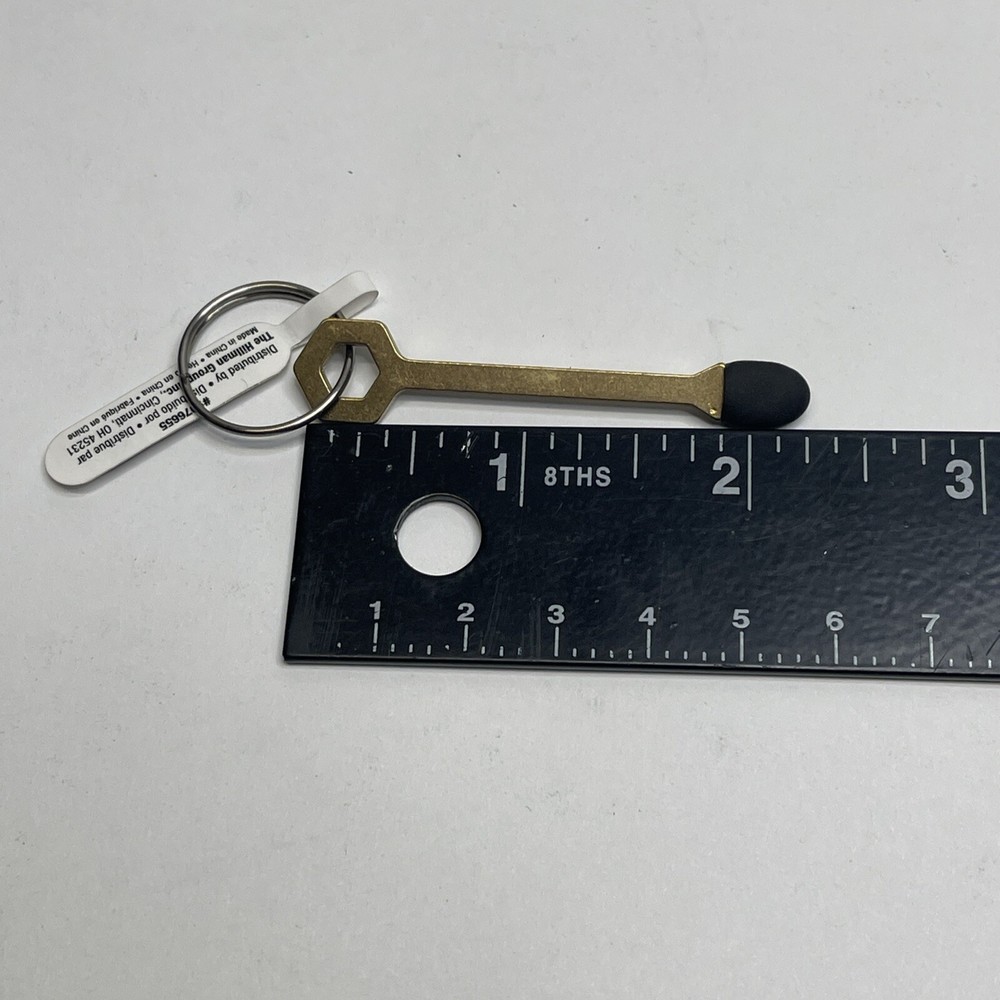 Minute Key No Touch Tool Solid Brass Anti-microbial By Hillman Avoid Germs New