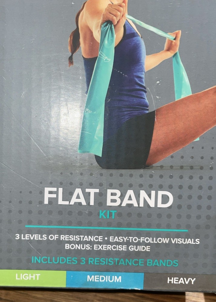 Gaiam Restore Strength & Flexibility Kit 3 Resistance Bands & Exercise 3 Boxes