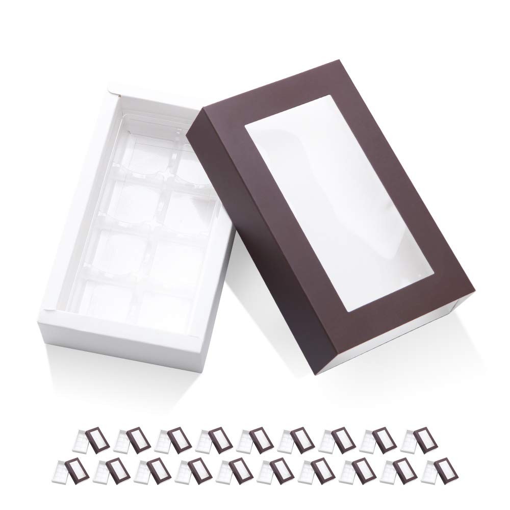 20 Truffle Box Chocolate Box Packaging Candy Boxes With 8piece Plastics Tray tr