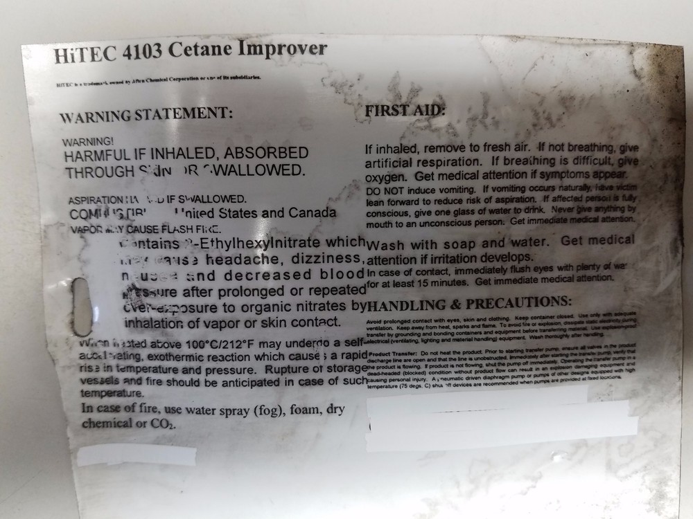 DIESEL CETANE IMPROVER BULK SELL PER GALLON