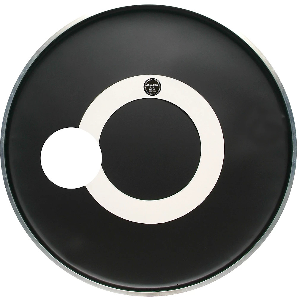 Aquarian Regulator Black Drumhead Black 22 in.