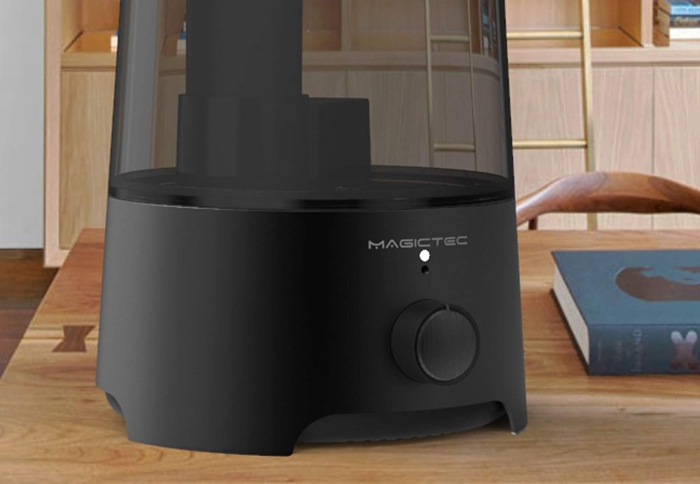 Ultrasonic Humidifier with Auto Shut-Off – Silent 360° Black Diffuser