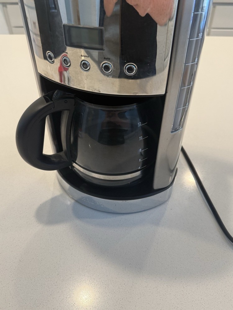 Krups EC314 ThermoBrew Technology 12 Cup Glass Carafe Programmable Coffee Maker