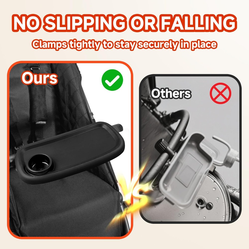 Snack Tray Compatible with Nuna Strollers, Stroller Tray Attachment Fits for ...