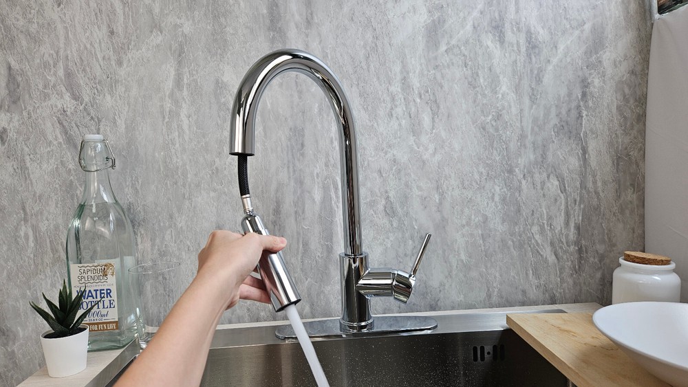 RELIAFLO Pull Down Kitchen Faucet in Polished Chrome - D60719-01