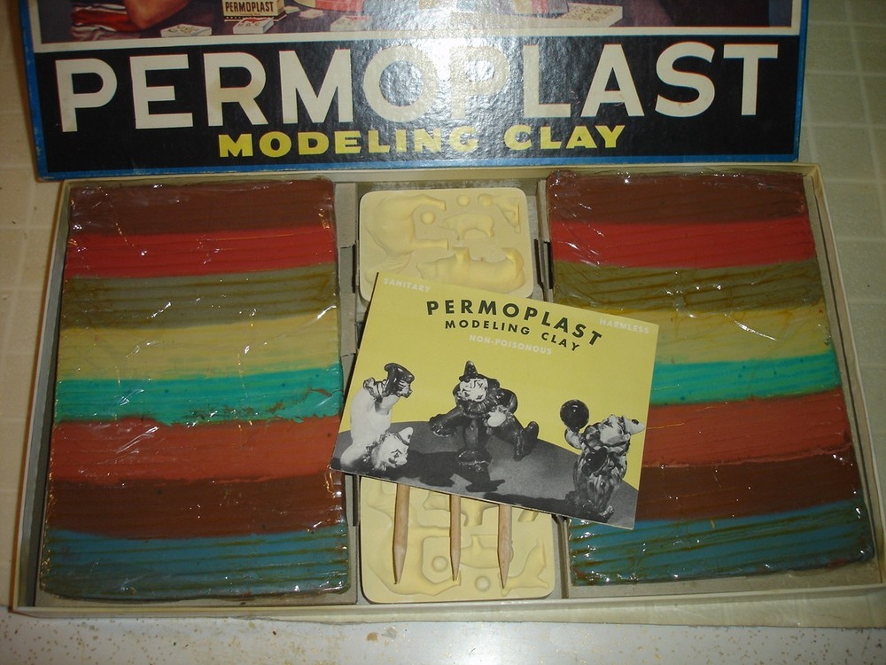 1950s AMACO PERMOPLAST modeling clay set Complete