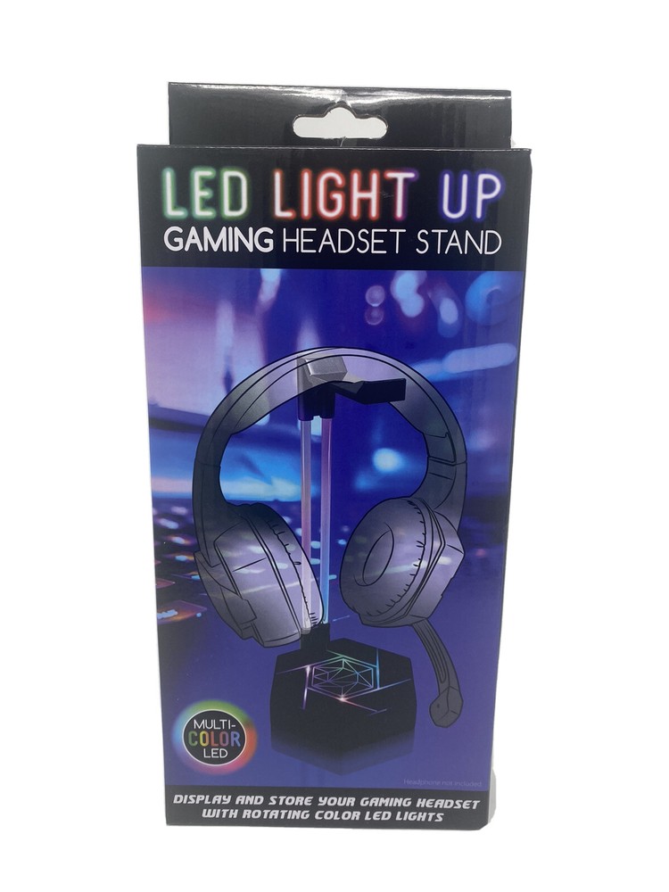 LED Light Up Gaming Headset Stand Multi Color LED