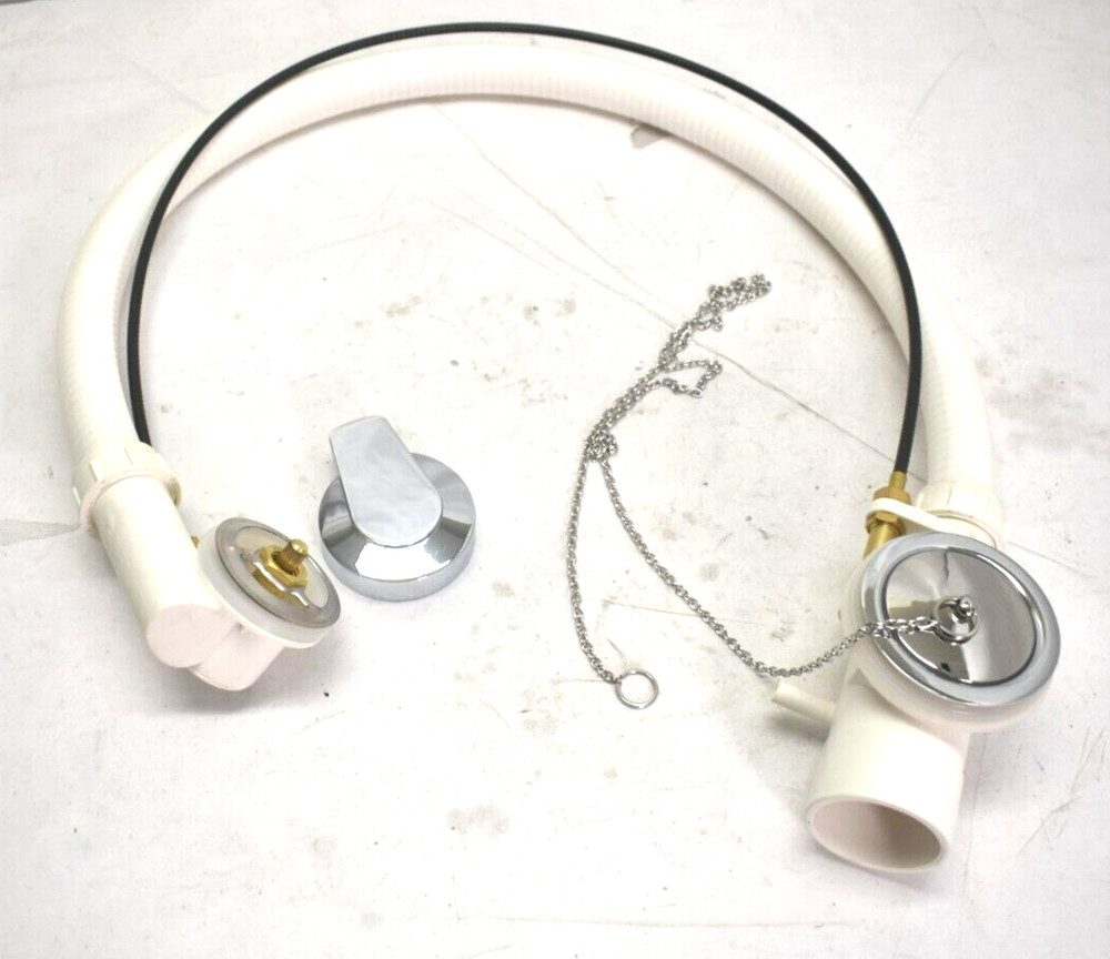 Endurance 1.5-in Chrome Cable Drive Drain with PVC Flexible 3778502 (161-E1)