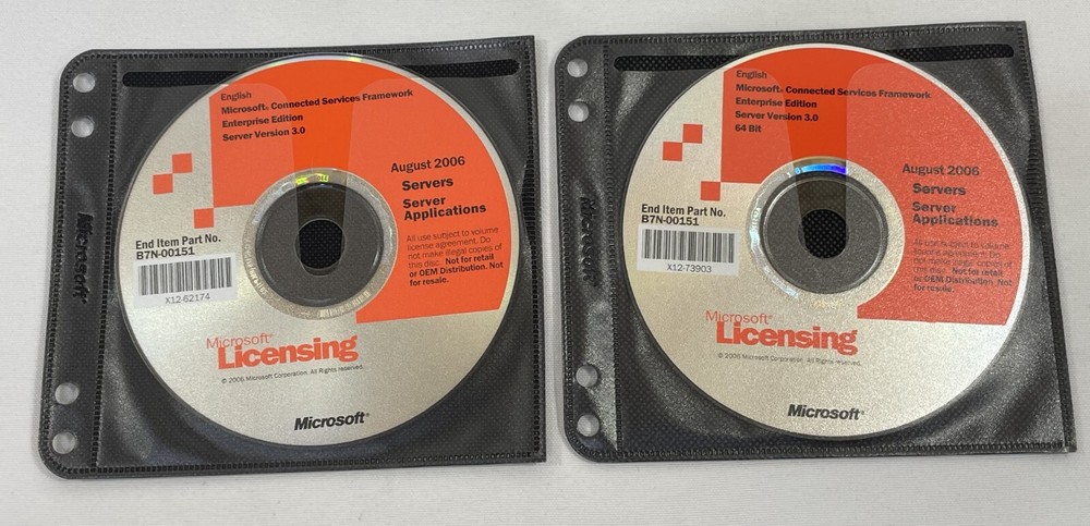 Microsoft Connceted Services Framework Ver 3.0 Standard & Enterprise Windows DVD