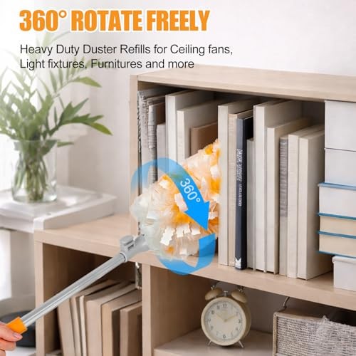 ,Compatible with 6ft Extendable Duster Handle with 5 Refills