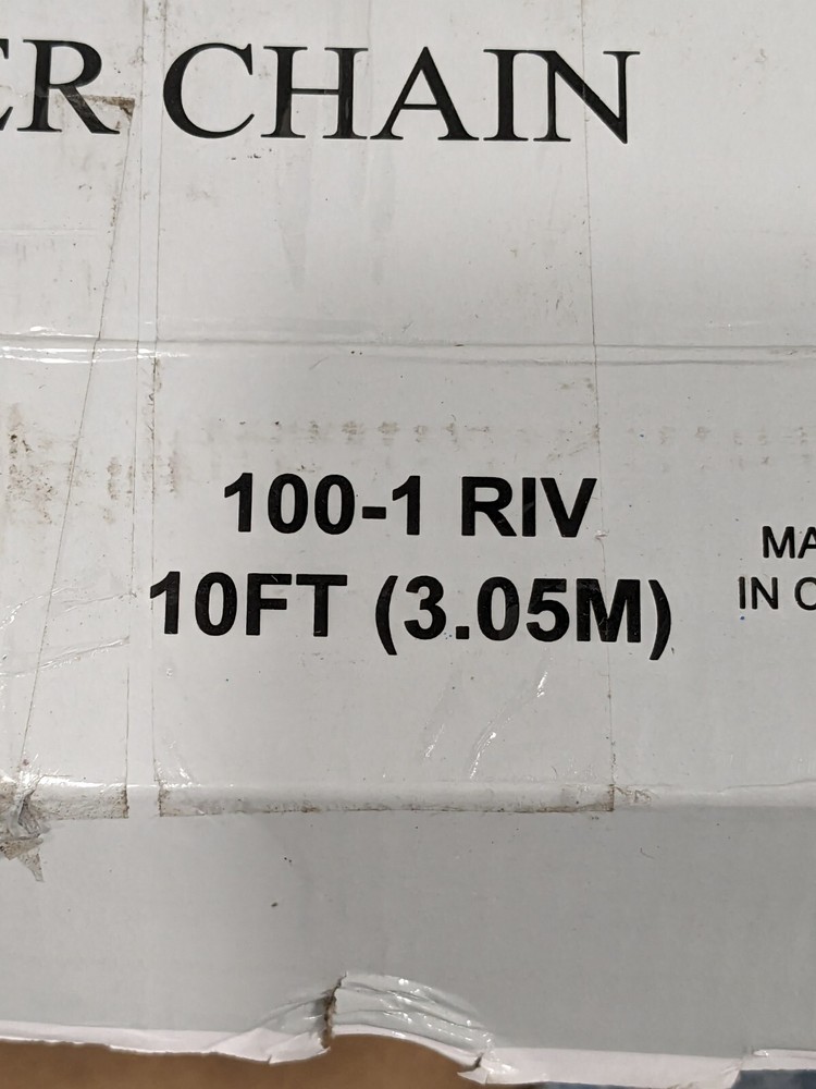 Shuster 10' 3.05M Precision Roller Chain 100-1 RIV