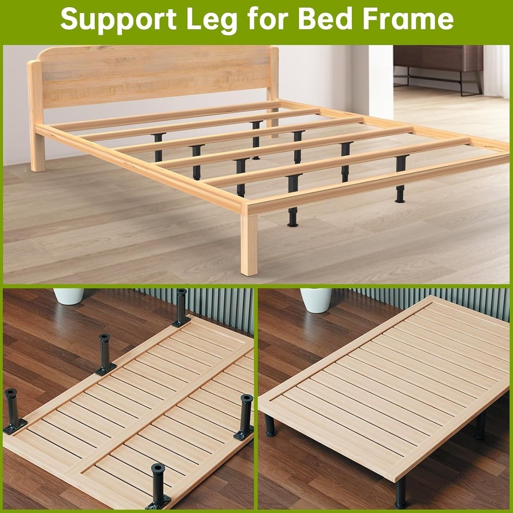 Durable Non-Scratch Plastic Bed Support Legs, Adjustable 8.3-14.5 Inches