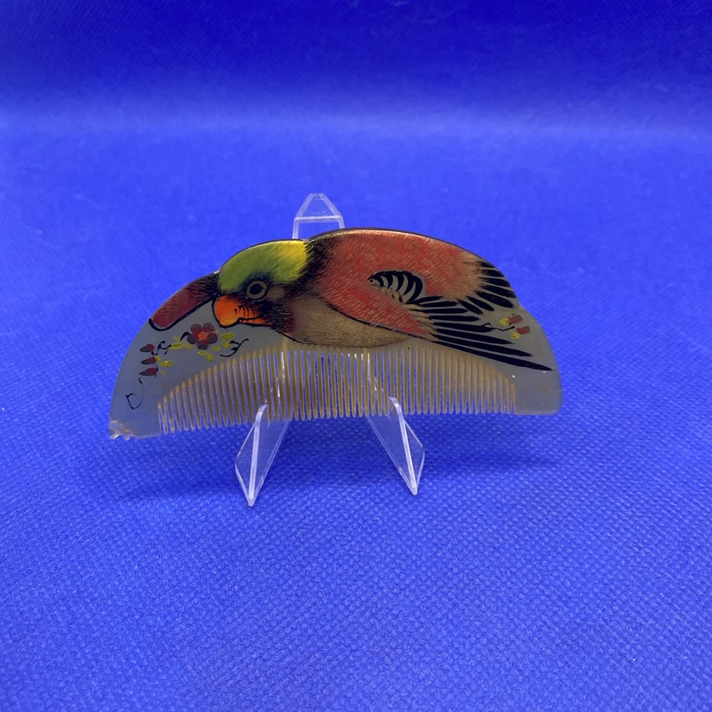 Vintage Colorful Bird Comb