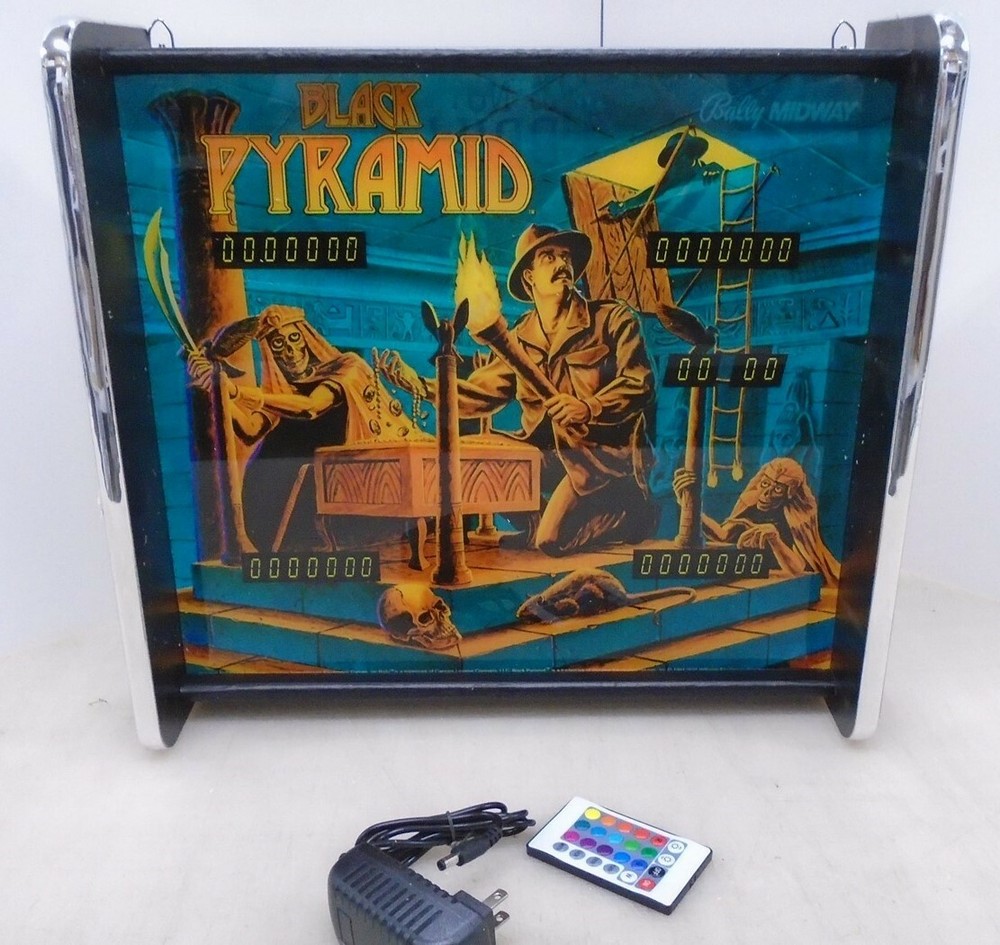 Bally Black Pyramid Pinball Head LED Display light box