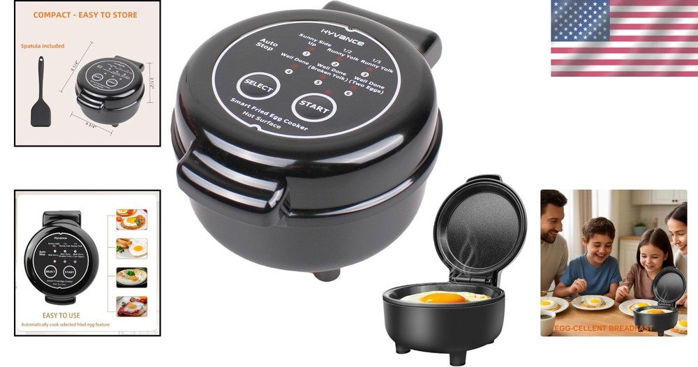 Non-Stick Egg Fryer with Auto Power Off - Convenient & Safe Breakfast Solution