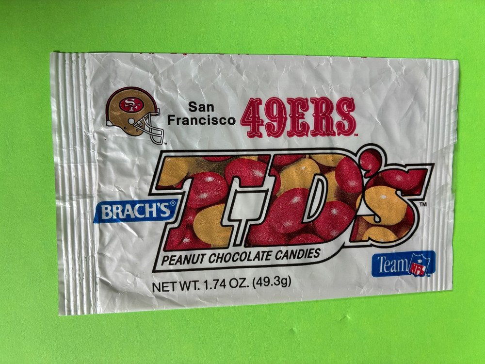 San Francisco 49'ers Brach's Peanut Chocolate Candy Wrapper