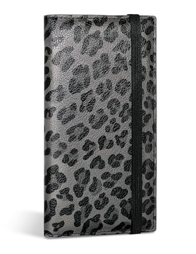 Checkbook for Personal Checkbook, Checkbook Holder with Pen Grey Leopard