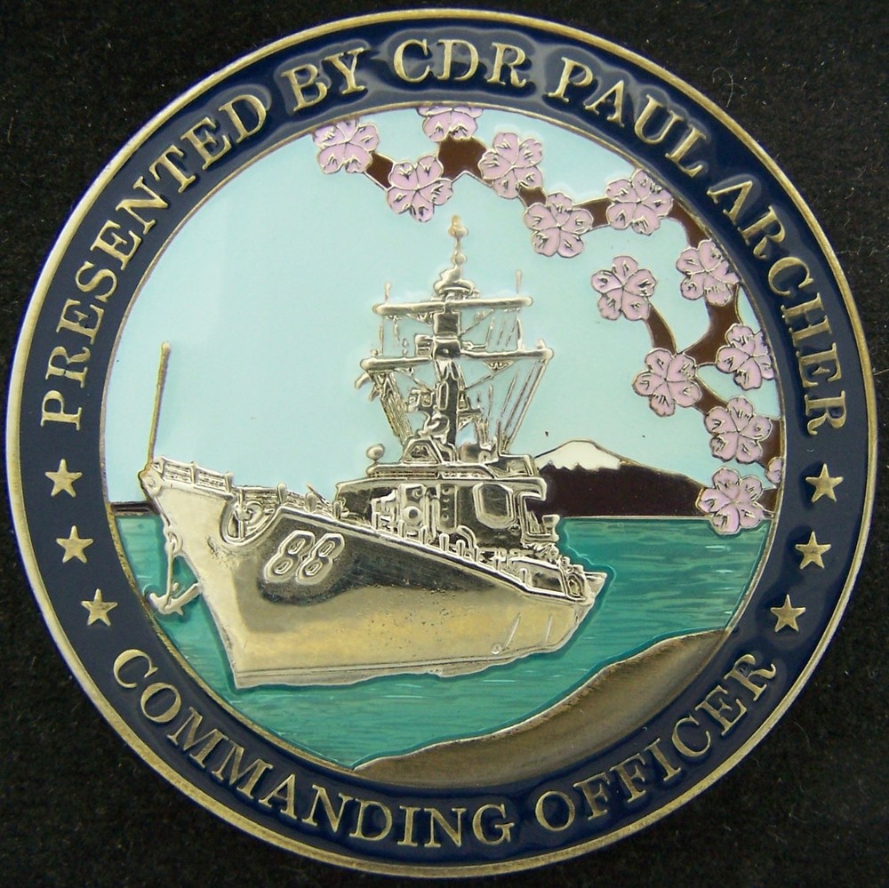 USS Preble DDG 88 Commanding Officer Challenge Coin