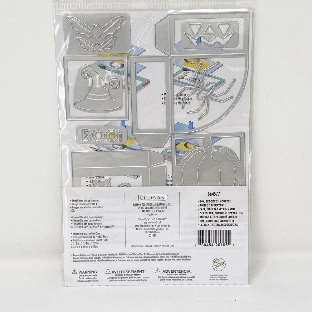 Sizzix Thinlits Spooky Silhouette Box Halloween Cutting Dies 664577 NEW