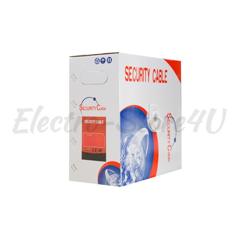 500ft Alarm Security Wire Cable 22/2 Gauge Solid Conductor UTP Unshielded CCA