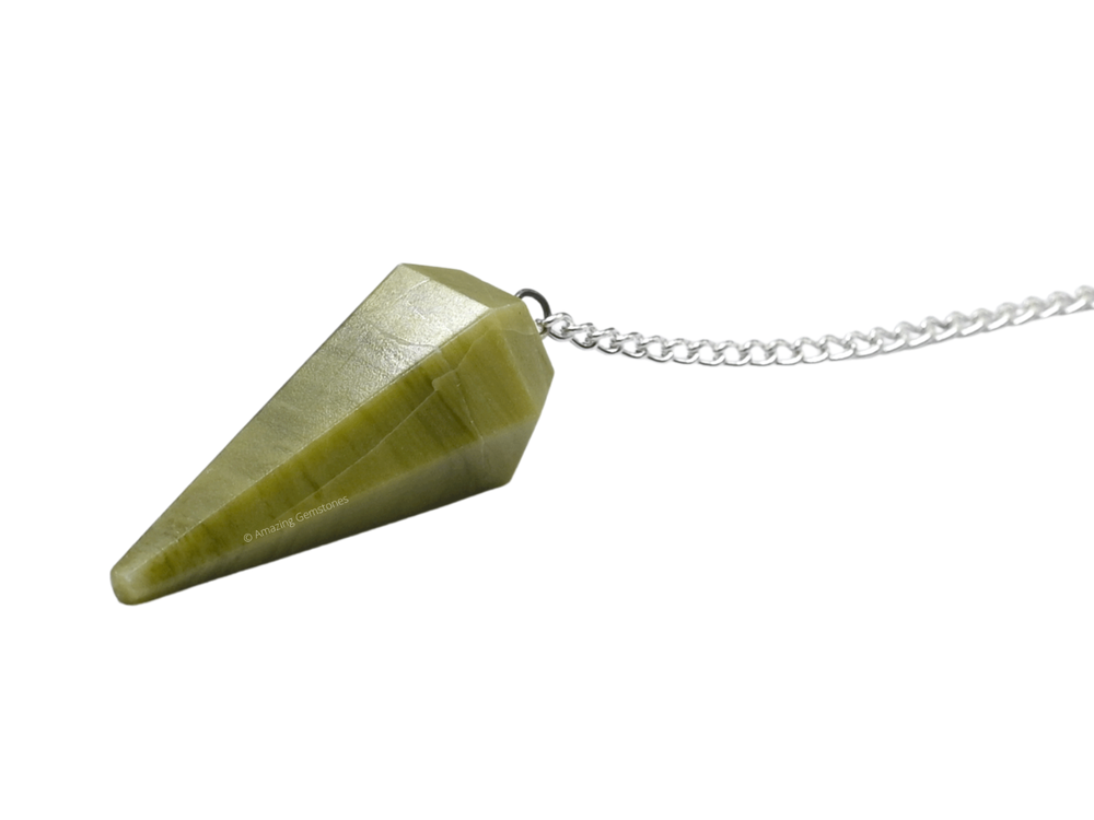 Serpentine Dowsing Crystal Pendulum