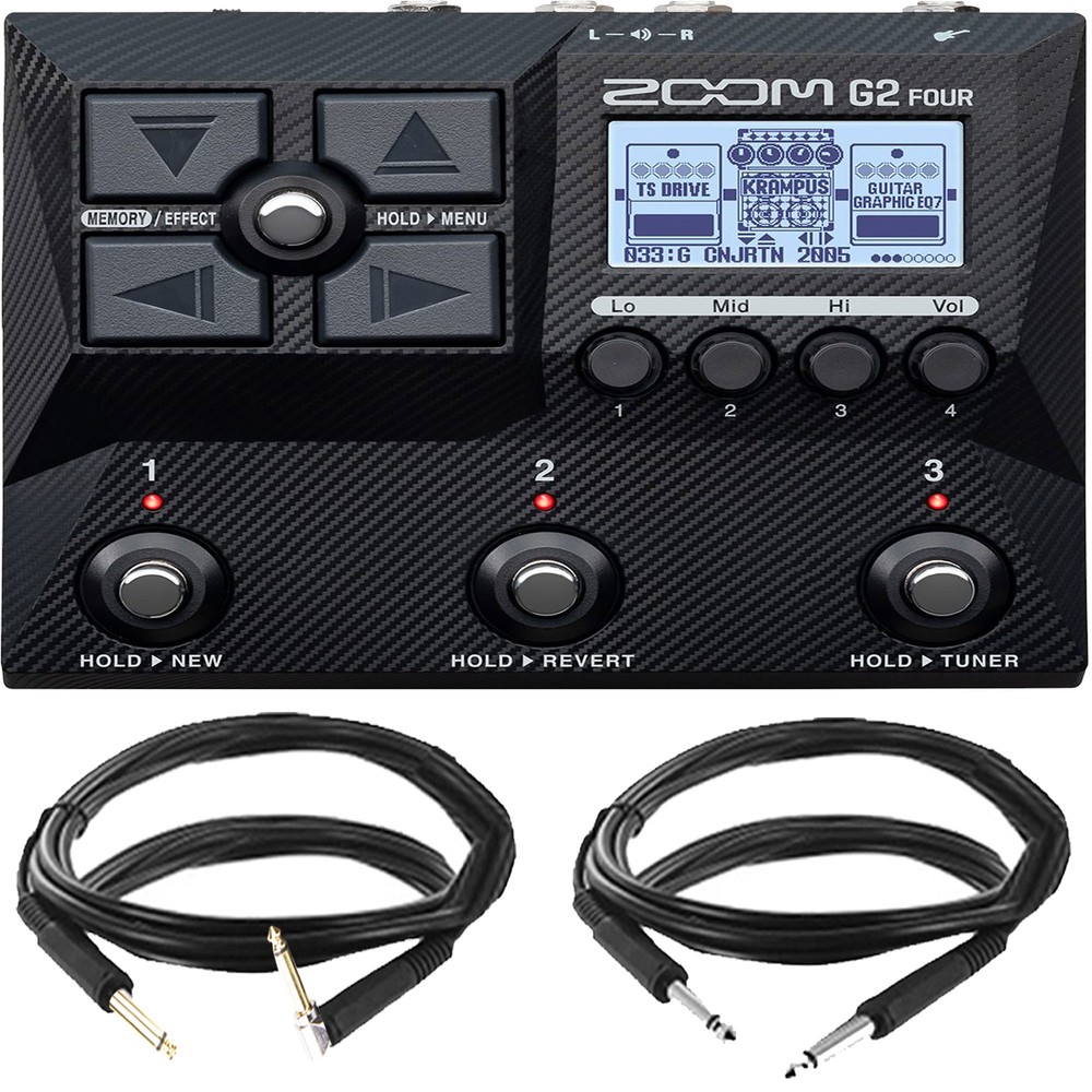 Zoom G2 Four Multi-Effect Guitar Pedal with Cable Essential Kit